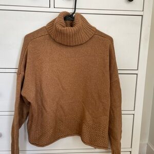 Madewell Tan Turtleneck Sweater